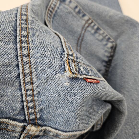 Vintage Levi's 505 Jeans Men 42(40)x32 Light Wash Regular Fit Straight Y2K Denim - Picture 4 of 15